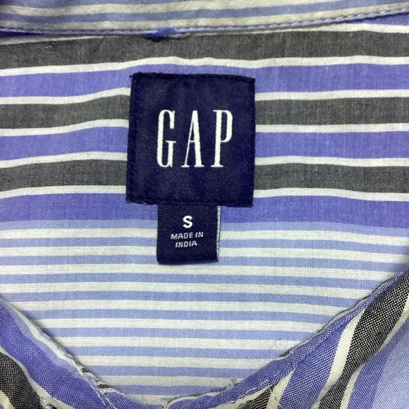 GAP Blue Striped Tiered Mini Dress - Picture 7 of 14
